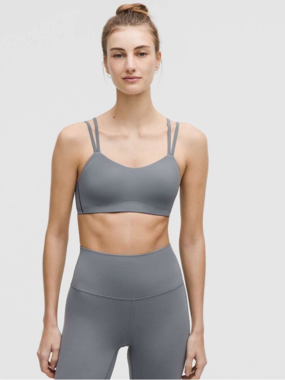 lululemon athletica Light Support Double-Strap Sports Bra — Grey